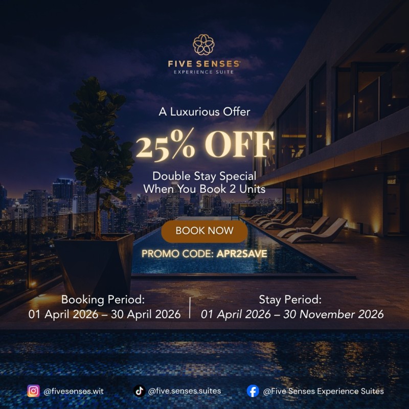 APRIL EXCLUSIVE | ENJOY 25% OFF WHEN YOU BOOK 2 UNITS